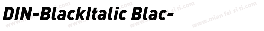 DIN-BlackItalic Blac字体转换